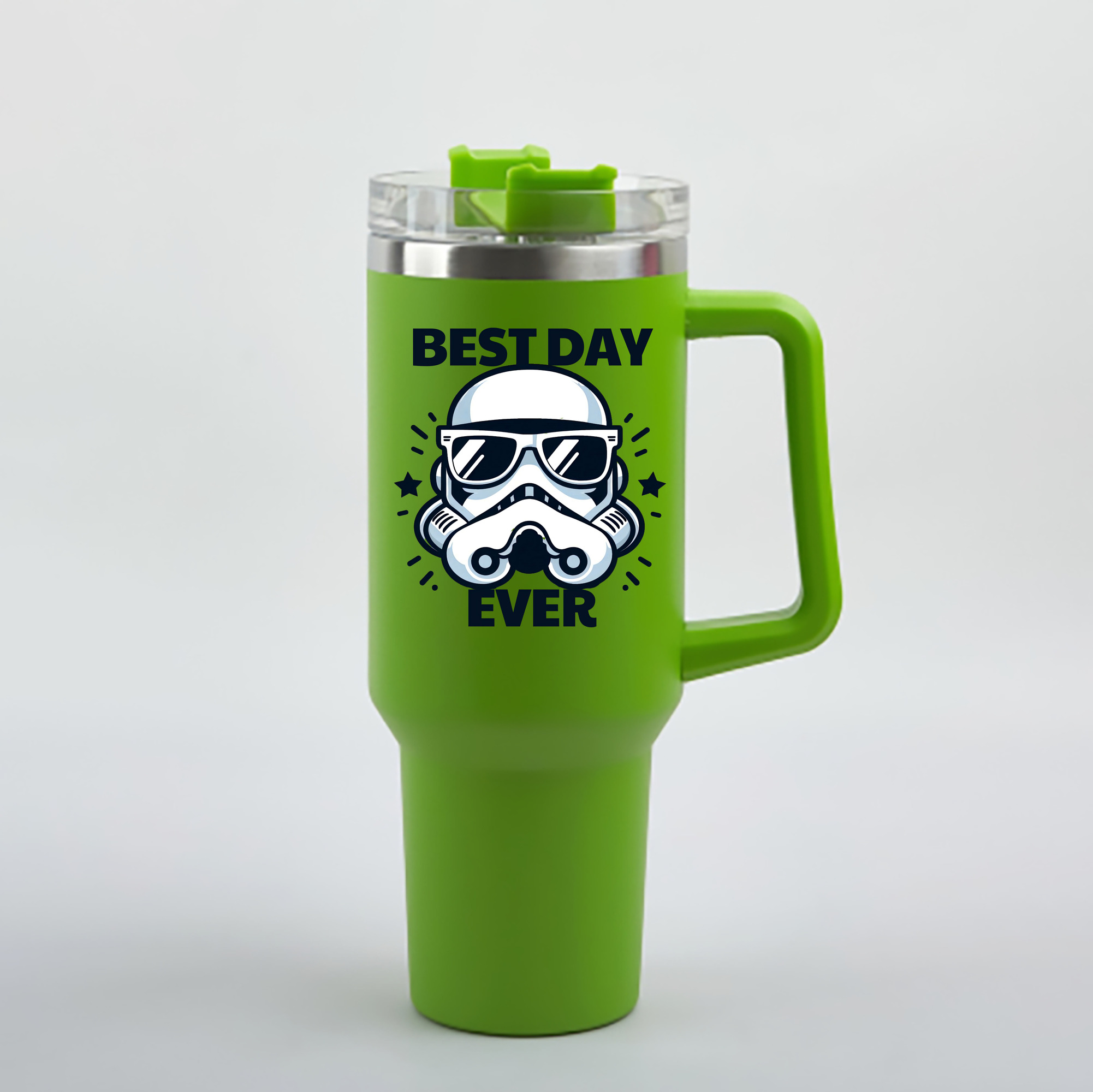 （画像用） スター・ウォーズ Star Wars 1200mL車用タンブラー - クリスタルステッカー（プラスチックストロー付き）